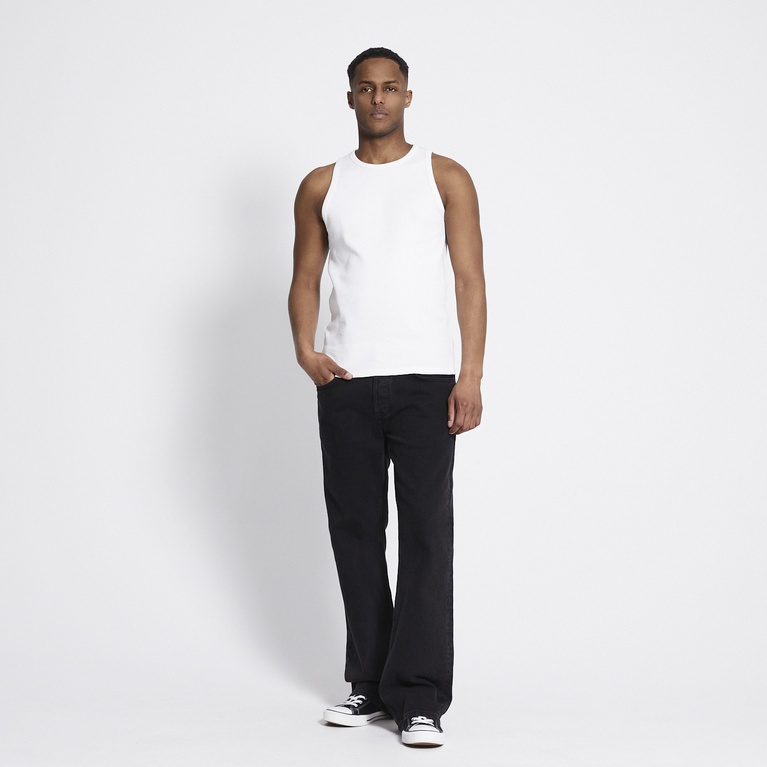 Ribbed tank top "Hugo" White